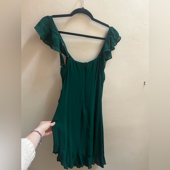 Reformation Adora Dress Sz 4 Forest Green - Picture 7 of 9
